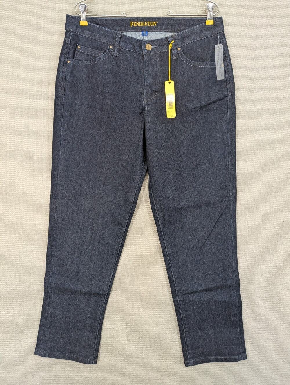 Pendleton Blue Jeans Size 16P Petite Straight Leg NWT -0625D159